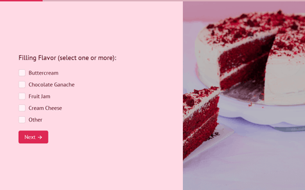 Filling Flavor form page preview