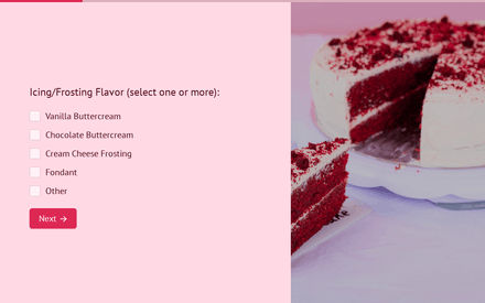 Icing/Frosting Flavor form page preview