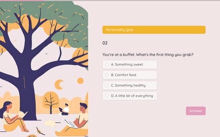 Food form page preview