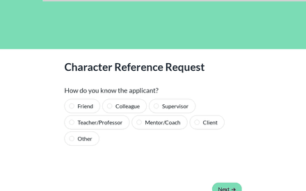 Affiliation form page preview