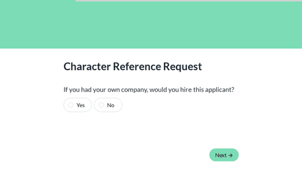 Recommendation form page preview