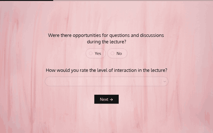 Interaction form page preview