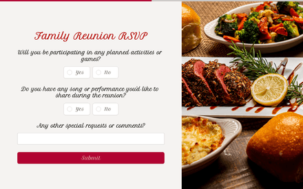 Participation form page preview