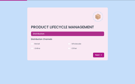 Distribution form page preview