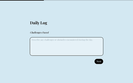 Challenges form page preview