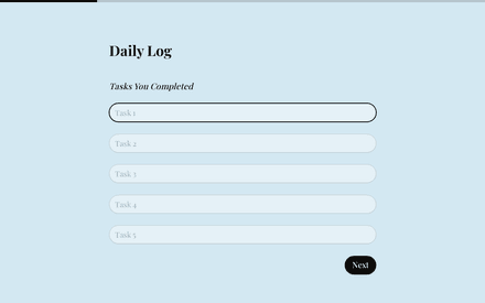 Tasks form page preview
