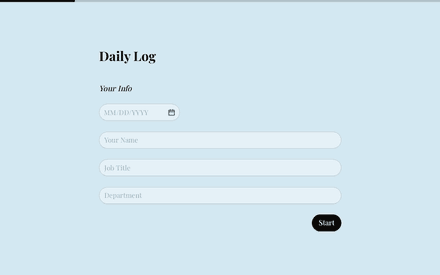 Info form page preview