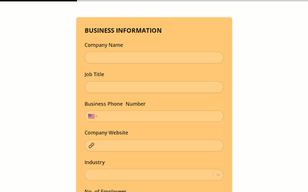 Business form page preview