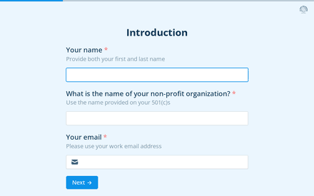 Introduction form page preview