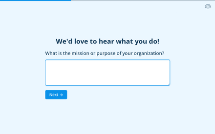 Company goal form page preview