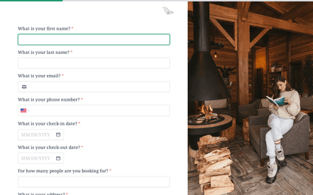 Guest Info form page preview