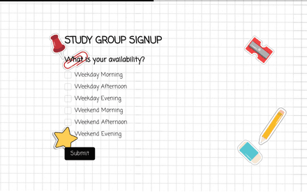 Availability form page preview