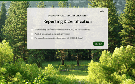 Reporting form page preview
