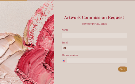 Contact form page preview