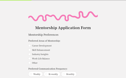 Preferences form page preview