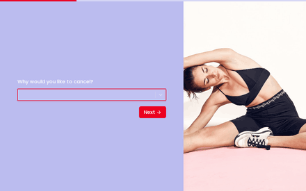 Reason form page preview