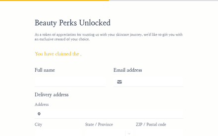 Info form page preview