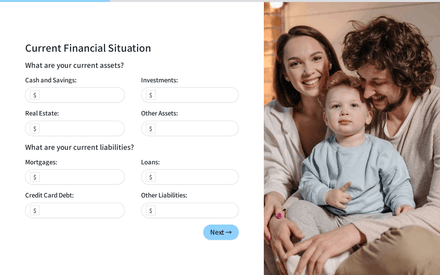 Finances form page preview