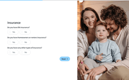 Insurance form page preview