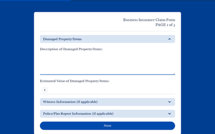 Details form page preview