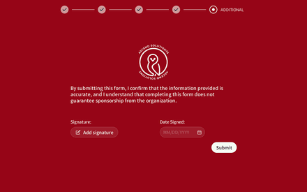 Agreement form page preview