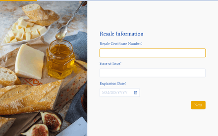 Resale form page preview