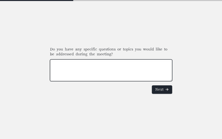 Agenda form page preview
