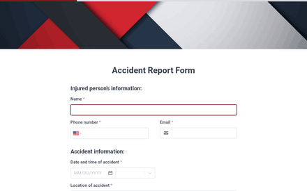 Report form page preview