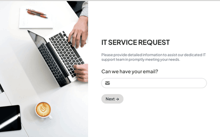 Email form page preview