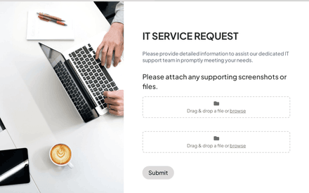 Attachments form page preview