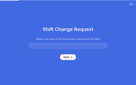 Requestor form page preview
