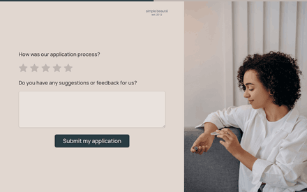 Rating form page preview