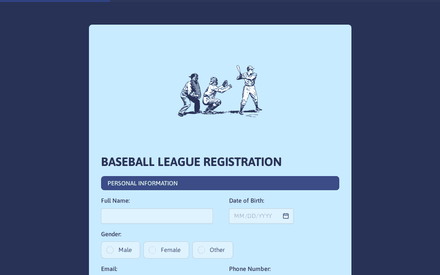 Info form page preview