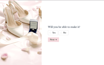 RSVP form page preview