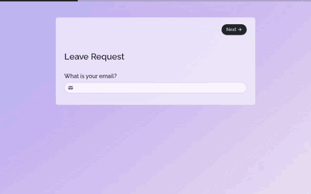 Email form page preview