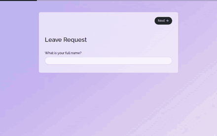 Name form page preview