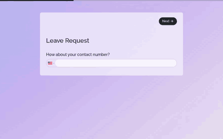 Number form page preview