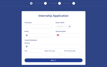 Info form page preview