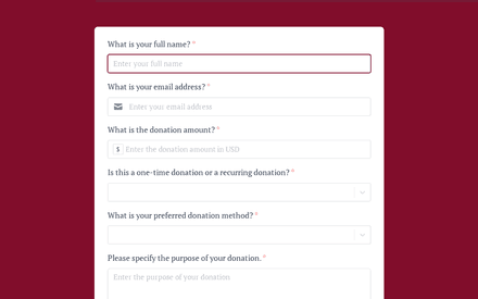Info form page preview