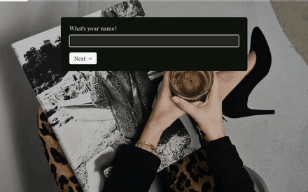 Name form page preview