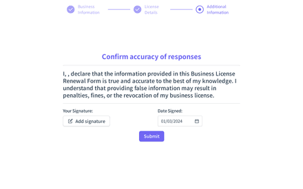 Consent form page preview