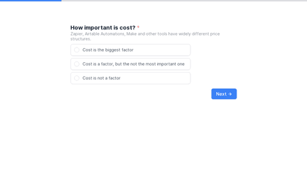 Cost form page preview