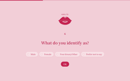 Gender form page preview