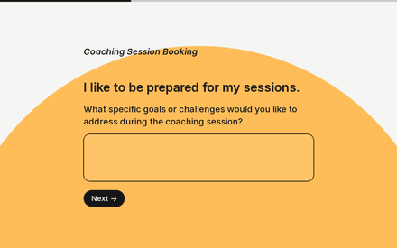 Goals form page preview