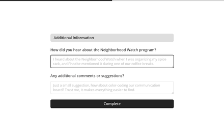Additional form page preview