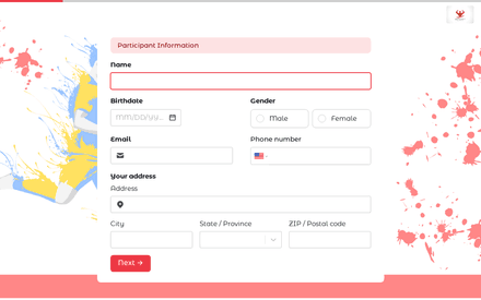 Participant Information form page preview