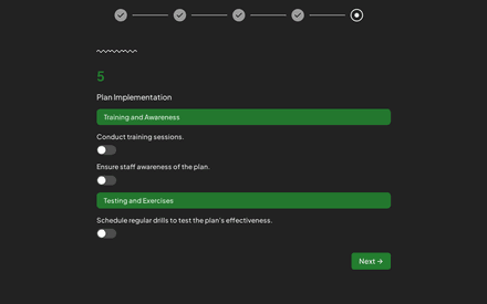 Implementation form page preview