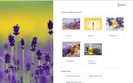 Order form page preview