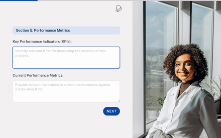 Metrics form page preview
