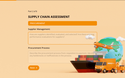 Procurement form page preview